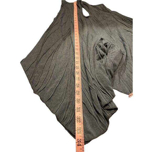 Unique Textured Tank Tunic Shirt Pockets Sz M Gray Blue Lagenlook Cosplay Unique - Picture 9 of 9